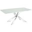 Icon White And High Polished Stainless Steel Extendable Dining Table