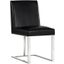 Dean Dining Chair In Stainless Steel and Cantina Black