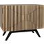 Illusion Single Sideboard With Steel Base In Bleached Walnut