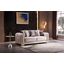 Impreza Thick Velvet Fabric Upholstered Sofa Made With Wood In Beige