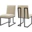 Indulge Channel Tufted Fabric Dining Chairs - Set of 2 In Beige