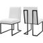 Indulge Channel Tufted Fabric Dining Chairs - Set of 2 In White