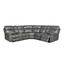 Infinity 3 Piece Faux Curved Reclining Sectional In Grey