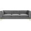 Ingenuity Gray Channel Tufted Performance Velvet Sofa EEI-3454-GRY