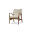 Ingrid Creme Boucle Lounge Chair With Light Walnut Ash Stained Legs