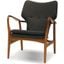 Ingrid Gray Fabric, Ash Stained In Light Walnut Lounge Chair