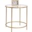International Lux Round Side Table In Satin Gold