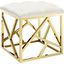 Intersperse Ottoman In Gold Ivory