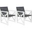 Irina White and Ash Grey Arm Chair Set of 2