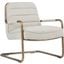 Irongate Lincoln Beige Linen Fabric Lounge Chair