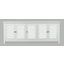 Isabella 86 Inch Luxury Mirrored Sideboard Storage Cabinet In White