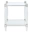 Isabelle Acrylic Accent Table In Silver