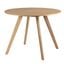 Isla 39.5 Inch Round Wood Dining Table In Natural Oak