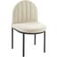 Isla Channel Tufted Upholstered Fabric Dining Side Chair EEI-3803-BLK-BEI