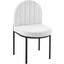 Isla Channel Tufted Upholstered Fabric Dining Side Chair EEI-3803-BLK-WHI