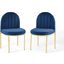 Isla Dining Side Chair Performance Velvet Set of 2 EEI-4503-GLD-NAV