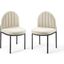 Isla Dining Side Chair Upholstered Fabric Set of 2 EEI-4504-BLK-BEI