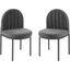 Isla Dining Side Chair Upholstered Fabric Set of 2 EEI-4504-BLK-CHA