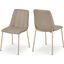 Isla Taupe Faux Leather Dining Chair Set of 2