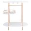 Iva 3 Tier Swivel Bar Table in White and Gold
