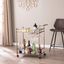 Ivers Metal Mirrored Bar Cart In Champagne
