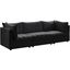 Jacob Velvet Modular Sofa In Black