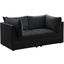 Jacob Velvet Modular Sofa In Black