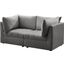 Jacob Velvet Modular Sofa In Grey