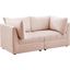Jacob Velvet Modular Sofa In Pink