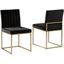 Jacobsen Black Velvet Armless Chairs Set of 2