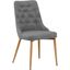 Jacobsen Fabric Upholstered Dining Side Chair Set of 2 In Gray