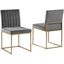 Jacobsen Gray Velvet Armless Chairs Set of 2
