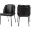 Jagger Vegan Leather Dining Chair Set of 2 In Black