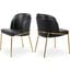 Jagger Black Faux Leather Dining Chair Set of 2