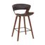 Jagger Modern 26 Inch Wood and Black Faux Leather Counter Height Barstool