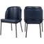 Jagger Navy Faux Leather Dining Chair Set Of 2