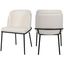 Jagger Vegan Leather Dining Chair Set of 2 In White
