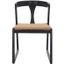Jamal Woven Dining Chair Set of 2 In Black and Natural