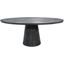 Jefferson Black Cerused Oak Oval Dining Table