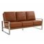 Jefferson Design Leather Sofa In Cognac Tan