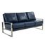 Jefferson Design Leather Sofa In Navy Blue
