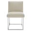 Jenette Dining Chair In Taupe And Silver KNT7042B