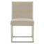 Jenette Dining Chair In Taupe And Silver KNT7042F