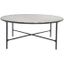Jessa Round Metal Coffee Table In Black And White