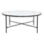 Jessa Round Metal Coffee Table In Black