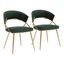 Jie Dining Chair Set of 2 In Green