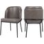 Jillians Way Grey Faux Leather Dining Chair Set of 2