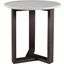 Jinxx White Charcoal Marble Side Table