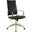 Jive Gold and Black Gold Stainless Steel Highback Office Chair