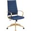 Jive Gold Stainless Steel Highback Office Chair In Gold Navy
